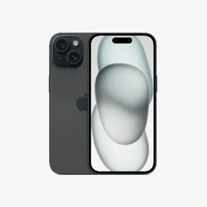 Apple iPhone 15 with 16GB RAM front and back