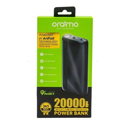 Oraimo Powerbank OPB P204D 20000mAh - Black