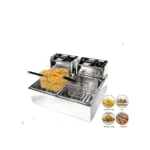 Nunix MF-02 Electric Double Deep Fryer - Double Tank capacity: 6L+6L, Adjustable temperature control, Easy to use - Image 2