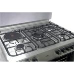 MIKA STANDING COOKER MST9041WEG6BX 4 Gas Pool Jet Burners (1 Wok) Hot Plate, Stainless Steel Hob, Matt Black Body - Image 2