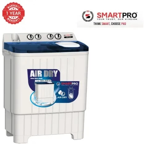 Smart Pro Washing Machine 10KG Twin Tub, White/Grey – SMW-10SA (1YR WRTY)