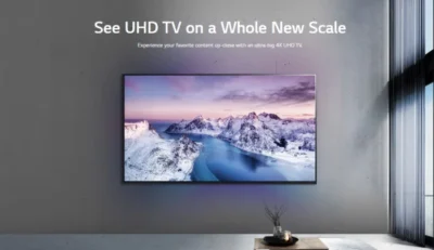 LG 65 Inch Smart TV UR80006 4K UHD WebOS AI ThinQ HDR10 60Hz Magic Remote Bluetooth (65UR80006LJ)