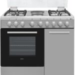 SCL 4 GAS + 1 WOK COOKER WITH BOTTLE COMPARTMENT 90*60CM SEMI INOX - SCL-FC965BSI