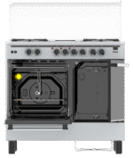 Haier 4 Gas Burner + 2 Electric Plates 60x90 Cooker - HCR6042DES - Image 3