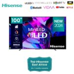 Hisense 100 inch Smart TV 100U7K 4K UHD Mini-LED 144Hz HDR10 Free tv Guard