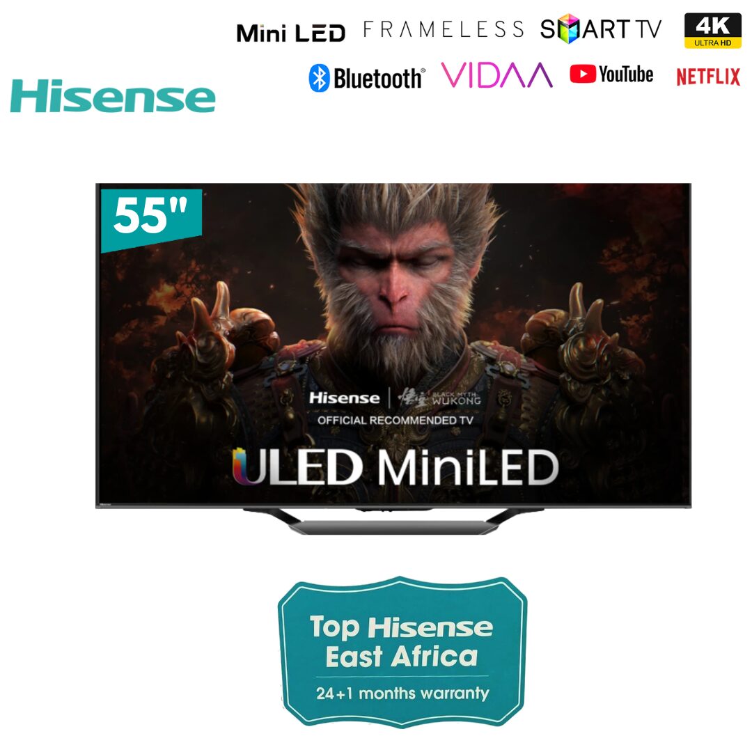 Hisense 55U7N 55 inch Mini-LED ULED 4K TV Smart 144Hz Free Tv Mount