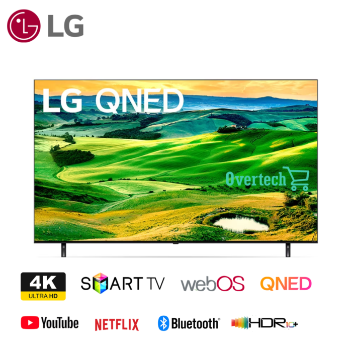 LG 55 inch Smart TV QNED806 NanoCell Quantum Dot 4K HDR10 AI ThinQ 120Hz Bluetooth (55QNED806QA)