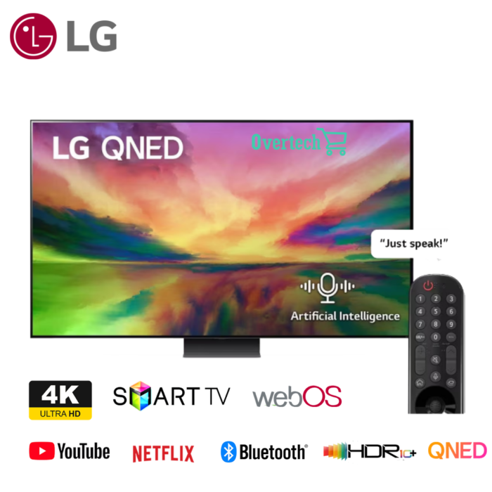 LG 65 inch Smart TV QNED81R Series 4K UHD Quantum Dot HDR10 120Hz Thinq Bluetooth (65QNED816RA)