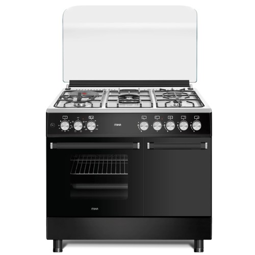 MIKA MST9041WEG6BX Standing Cooker, 90cm x 60cm, 4 Gas Pool Jet Burners