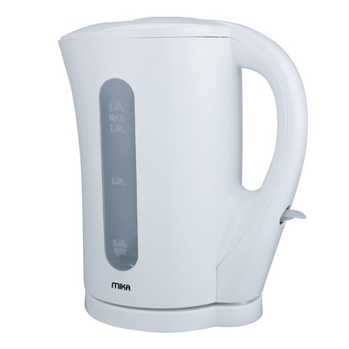 MIKA Kettle MKT1103W(MKT1103) 1.7L, Plastic, Cordless, Open Element, Cream White