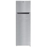 MIKA Fridge 261L, 2 Door Top Mount Freezer, Defrost (Direct Cool), Line Silver Dark