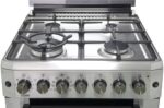 MIKA STANDING COOKER MST614GWE10HI(MST614GHI/WOK) 60cm x 60cm, 4 Gas Pool Jet Burners (1 Wok), FLAME FAILURE SAFETY, Half Inox - Image 3