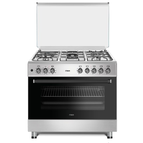 MIKA STANDING COOKER MST9041WEF10HI(MST90PU41HI/FOW) 4 Gas Full Oven Half Inox