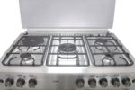 MIKA STANDING COOKER MST90PU41HI/GCW 4 Gas Pool Jet Burners (1 Wok) Hot Plate,GAS CYLINDER CABINET Half Inox 90 x60 cm - Image 2