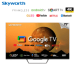 Skyworth 75 Inch Smart TV QLED 4K UHD Google TV 75SUE9500 Frameless HDR10+ Bluetooth