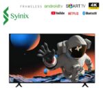 Syinix 55 Inch Smart TV Android 55U51 4K UHD HDR Frameless Bluetooth