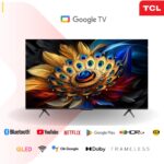 TCL C655 50 inch QLED PRO Smart TV ONKYO 120Hz HDR10+ 32GB Dolby Vision•Atmos Frameless, Bluetooth, Netflix & YouTube (50C655)