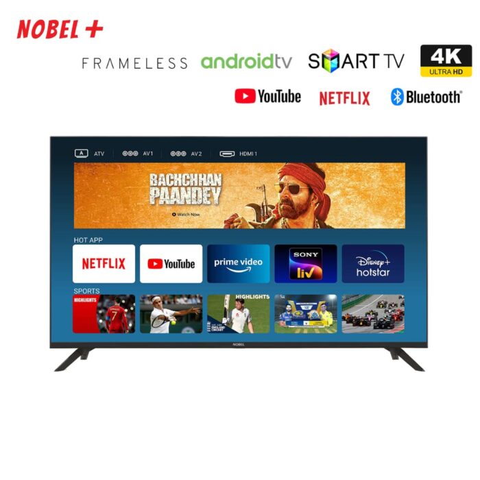 Nobel Plus 55 Inch Smart Android TV Frameless UHD 4K Bluetooth YouTube & Netflix