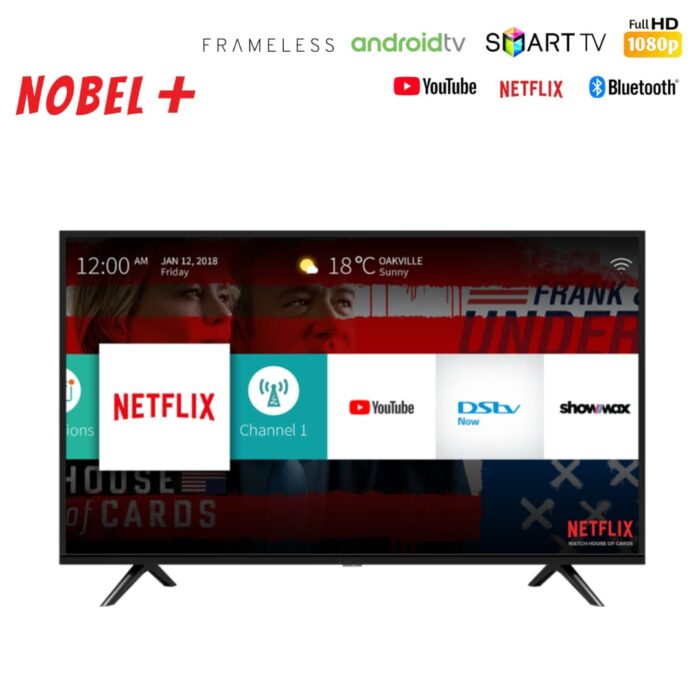 Nobel Plus 32 inch Smart TV Android Full HD Frameless YouTube Netflix Bluetooth
