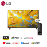 LG 50 inch 4K UHD Smart TV UQ75006 HDR10 Pro AI HDR WebOS Magic remote 60Hz Voice Search Bluetooth (50UQ75006)