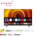 Vitron 32 Smart TV Android with Bluetooth HTC3200S Netflix, YouTube (Slim Frameless Design)