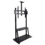 JH-1800S Multi-Function Mobile TV Cart 32-100 High Adjustable Bracket TV Stand Trolley Shelf Stand Wheels