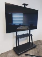 JH-1800S Multi-Function Mobile TV Cart 32-100 High Adjustable Bracket TV Stand Trolley Shelf Stand Wheels - Image 3