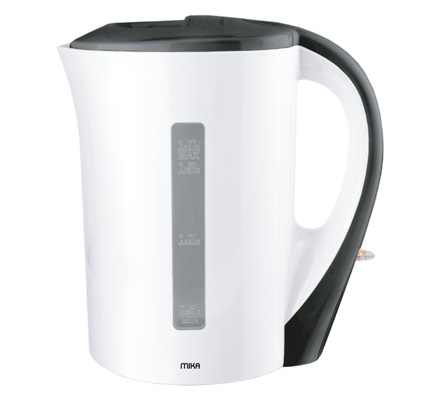 MIKA CORDED KETTLE MKT1002WB(MKT1002) 1.7L, Plastic, Corded, Open Element, Cream White & Black