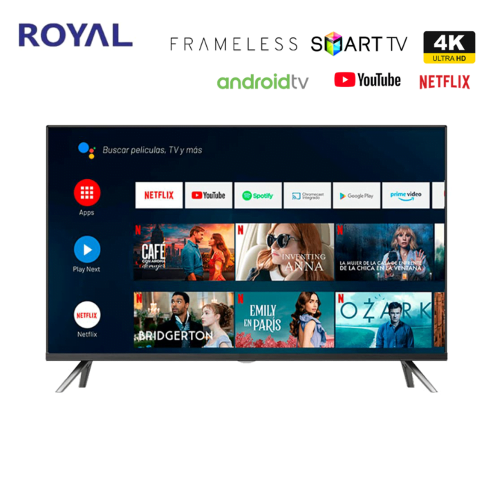 Royal 50 inch Smart TV UHD 4K Frameless YouTube Netflix